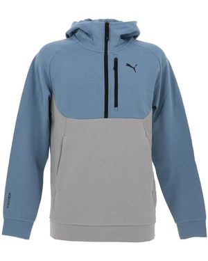 PUMA Sweat-shirt Pumatech half zip ho - Bleu
