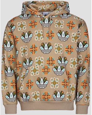 adidas Sweatshirts à capuche Tile Allover Print Loose Hoodie - Métallisé