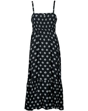 Roxy Lange Jurk Sunrise Coastline Printed - Zwart