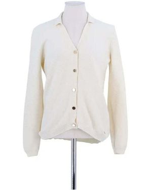 Des Petits Hauts Gilet Cardigan en coton beige - Blanc