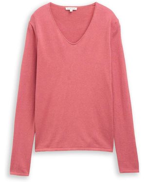 Tom Tailor Pull Pull Col V Cozy - Rose