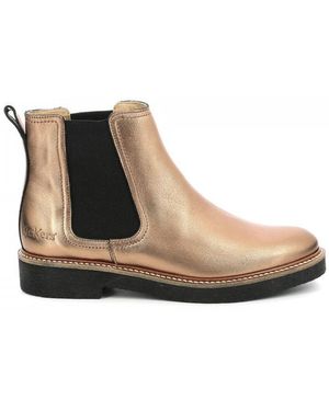 Kickers Bottines Oxfordchic, Boots Femme - Marron