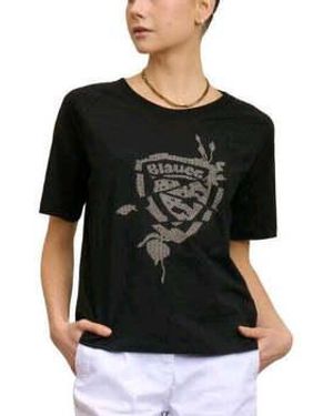 Blauer T-shirt - Noir