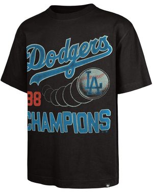 '47 T-shirt 47 TEE MLB LA DODGERS SIGMA FOUNDATION CARBONITE - Noir