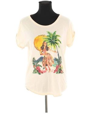 Leon & Harper T-shirt T-shirt en coton beige - Métallisé