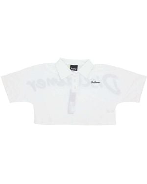 DISCLAIMER Polo Polo Corta Donna W Polo Logo White/black - Blanc