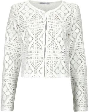 Pieces Gilet PCBONNIE LS CARDIGAN - Blanc