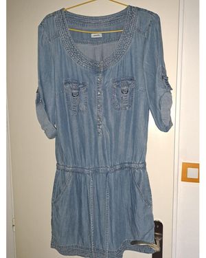 Pimkie Robe Courte Robe En Chambray - Bleu