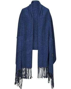Desigual Sjaal Scarf Colored Pockets - Blauw