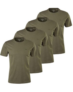 S.oliver T-shirt T-shirt Paquet de 4 Basic T-Shirt - Vert