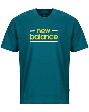 New Balance T-Shirt Linear Lines T-Shirt - Blu