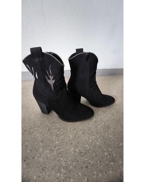 Sans marque Bottines Bottines Noires Et Argentées