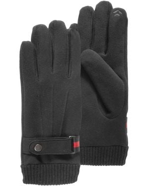 Isotoner Gants Gants tissu microfibre Noir