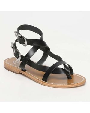 White Sun Sandales Sandales Piana Noir