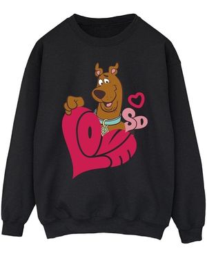 Scooby Doo Sweat-shirt Love Heart - Noir
