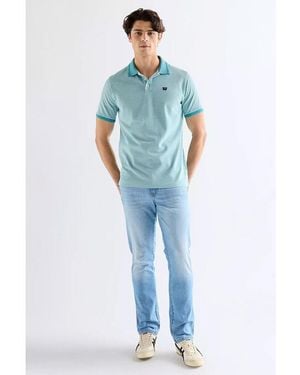 Wrangler T-shirt Polo REFINED Brittany Blue - Bleu