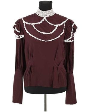 Paul & Joe Blouses Blouse en soie bordeaux - Marron