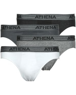 Athena Slips Basic Coton Pack De 4 - Grau