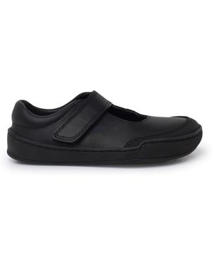 Pisamonas Ballerines Babies D'école Barefoot Cuir Fille - Noir