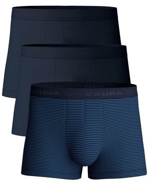 CALIDA Boxers Caleçon Paquet de 3 New Boxer Natural Benefit 3P - Bleu