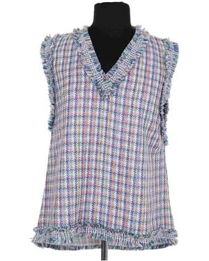 Maje Blouses Top Sans Manche - Bleu