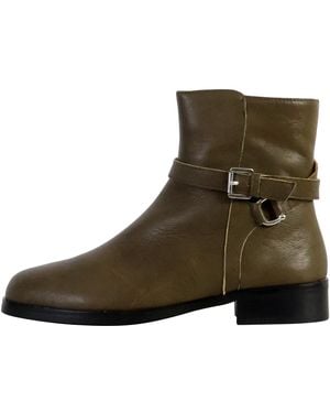 The Divine Factory Boots Bottines Cuir Alénoa - Marron