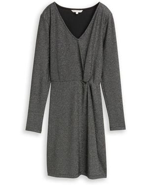 Tom Tailor Robe courte Robe Black Glitter - Gris