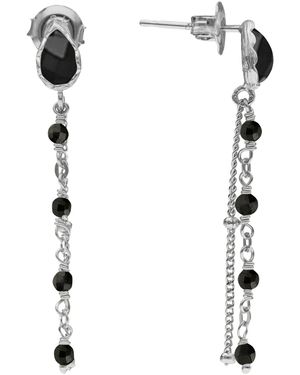 Orusbijoux Boucles oreilles Boucles D'oreilles Argent Rhodié Pendantes Gouttes Et - Blanc