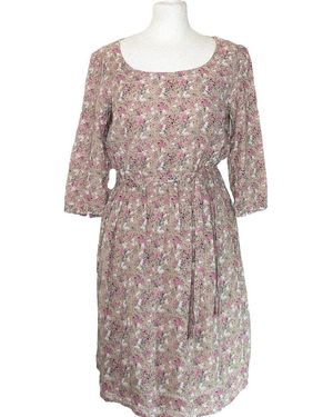 Ddp Robe courte Robe Taille 38 / M Beige - Multicolore