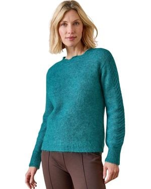 Daxon Pull Pull Détails Ajourés Fantaisie - Bleu