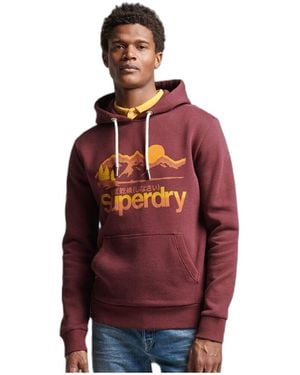 Superdry Sweat-shirt Sweatshirt à capuche Cl Great - Rouge