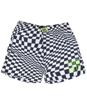 Wesc Maillots De Bain Zack Wy Warp Aop Swim Trunk - Bleu