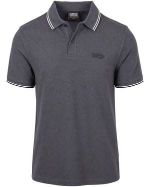 Barbour T-Shirt International Polo Piqué Evan Tipped Anthracite - Gris