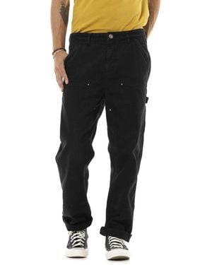 Von Dutch Pantalon Pantalon en coton canvas - Noir