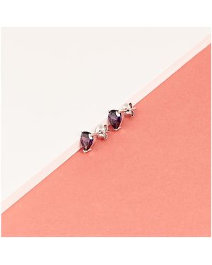 Cleor Boucles oreilles Boucles d'oreilles en Argent 925/1000 et Oxyde Violet - Bleu