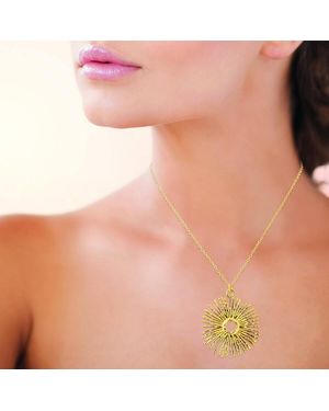 Brillaxis Collier Collier Soleil Diam 45Mm Acier Doré - Multicolore