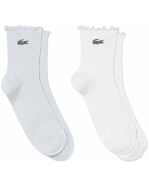 Lacoste Collants & Bas Ra9269 Ankle Socks - Blanc