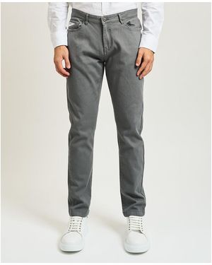 Yes-Zee Jeans Pantalon slim 5 poches pour - Bleu