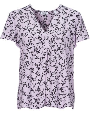 Esprit Camicetta Ski V Neck Blou - Viola