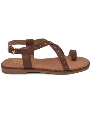 Cokketta Sandales Plates - Marron