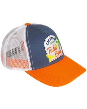 CACATOES Casquette Casquette JANGADA - Bleu jean et orange - Taille unique