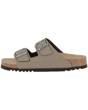 Scholl Sandales plates JOSEPHINE SYNTHETIC TRIS - Marron
