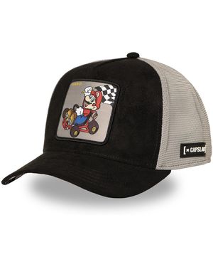 Capslab Casquette Casquette trucker prenium Checker - Noir
