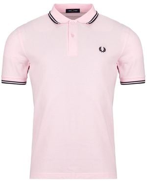 Fred Perry Polo Shirt Korte Mouw Twin Tipped Shirt - Roze