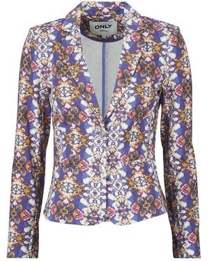 ONLY Blazer Onlpoptrash L/S Aop Blazer - Blauw