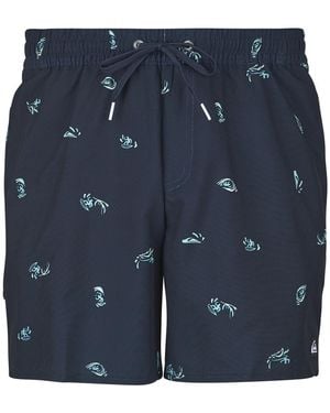 Quiksilver Costume Bermuda Da Spiaggia Stretch Printed Volley 16 - Blu