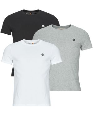 Timberland T-shirt SS 3xPack Basic Jersey Crew Tee Slim - Gris