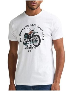 Petrol Industries T-Shirt Classic Print - Blanc