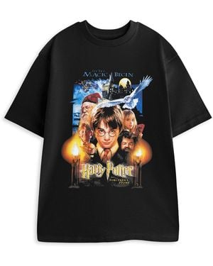 Harry Potter T-Shirt Sorcerers Stone T-Shirt À Manches Courtes - Noir