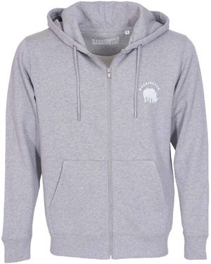 Harrington Sweat-shirt Sweat à capuche zippé gris chiné - Bleu